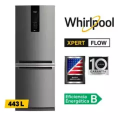 WHIRLPOOL - Refrigeradora WHIRLPOOL No Fost 443 LT  Bottom Freezer WRE57AKBPE - Silver