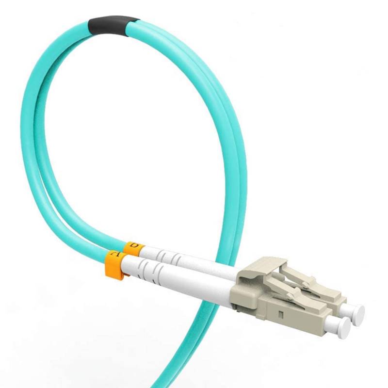 Cable patch cord de fibra optica OM3 3.0mm LC-LC 50dB 50/25 2 Metros  GENERICO