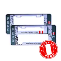 GENERICO - Porta placa Modelo Europeo con Diseño Peruano
