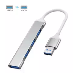 OEM - Adaptador Hub ALUMINIO USB 3.0 a 4 Puertos USB 3.0