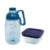 Set x3 Bowls con Tapa Azul 470 ml , 950 ml y 1.6 lt PYREX