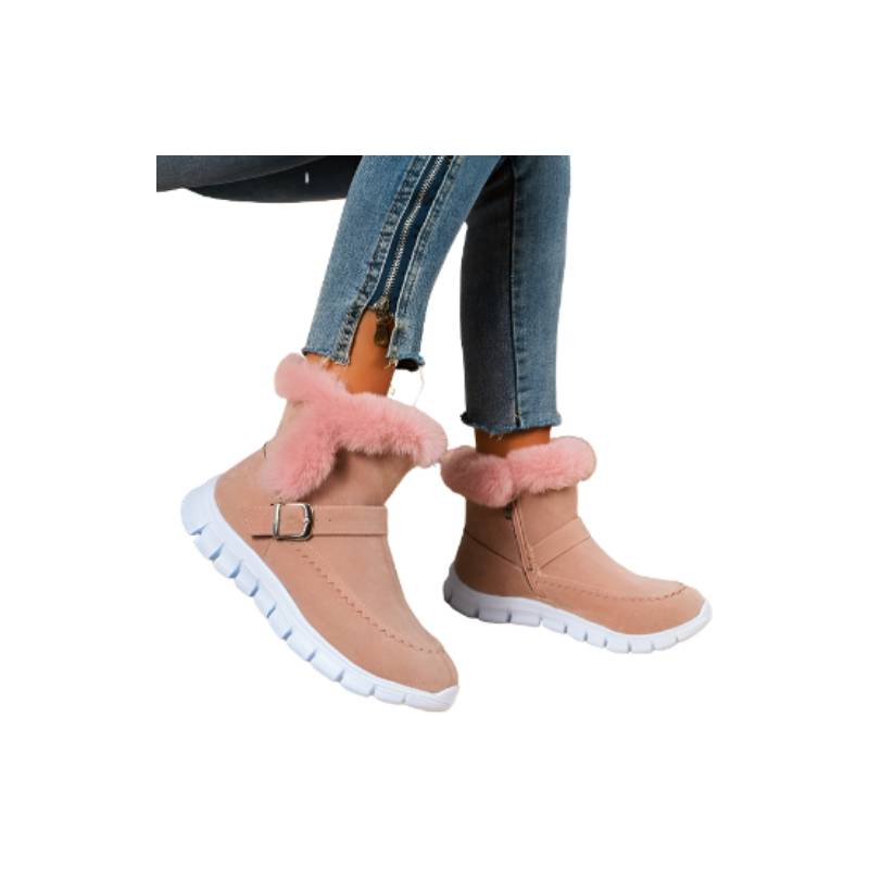 GENERICO Zapatos Invierno Mujer Botas de Nieve Casual Calzado Piel Forradas