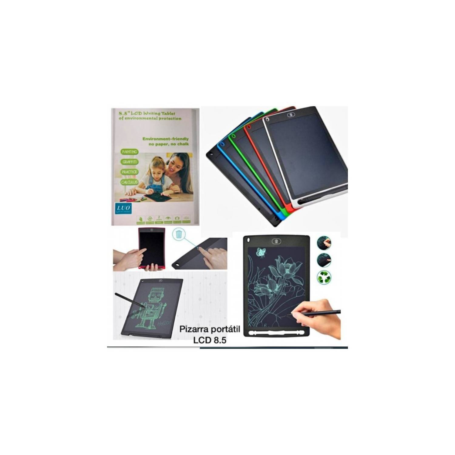 Pizarra Digital LCD de Dibujo y Escritura de 8.5 Pulgadas Multicolor I  Oechsle - Oechsle