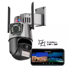 TRENDY TECH E.I.R.L. - Cámara de seguridad 6MP Wifi Doble Lente 360 PTZ Alarma Sensor de movimiento AI