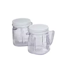 OSTER - 2 Mini jarras con tapa Blanca para Licuadoras Oster de 300ml