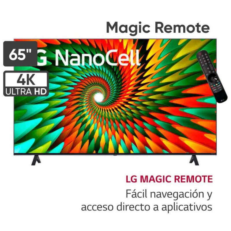 LG - Televisor LG NanoCell 65 UHD 4K ThinQ AI 65NANO77SR