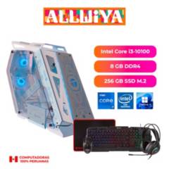 ALLWIYA - PC GAMER INTEL CORE i3-10100, 8GB RAM DDR4, 256 GB SSD M.2, COMBO GAMER