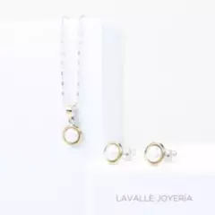 OEM - Set Perlas en Oro 18k  y Plata Lavalle Joyería