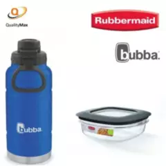 BUBBA - Botella Bubba 1 Litro Azul + 1 Hermético Premier 710ml