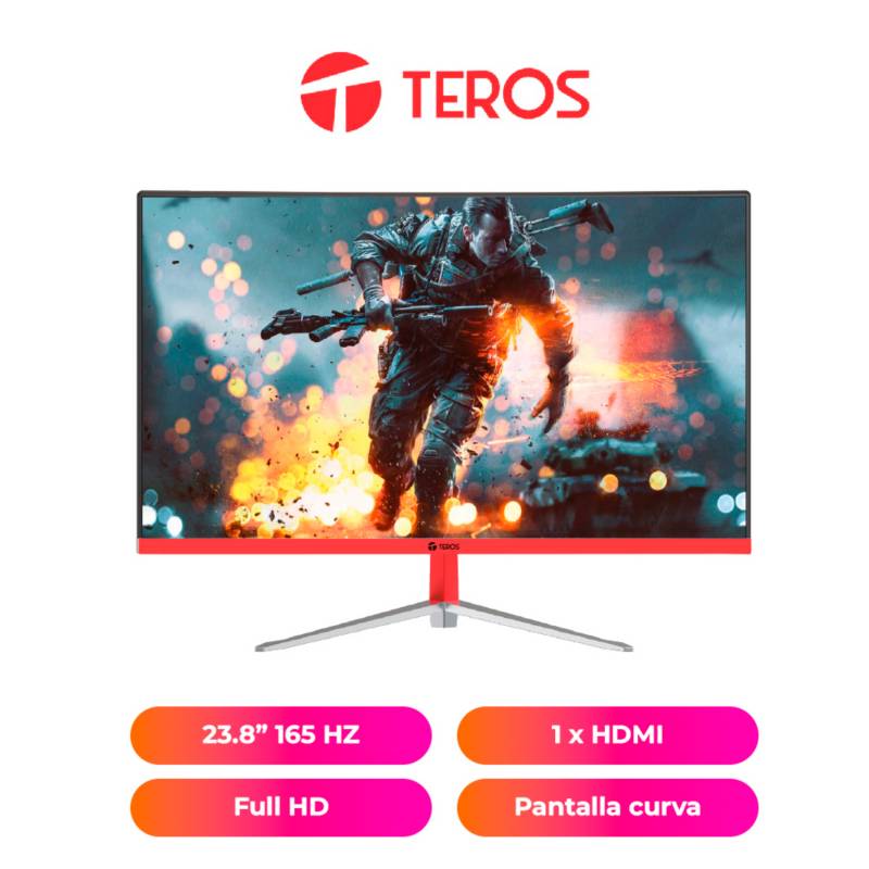 TEROS - MONITOR TEROS TE-2471G, 23.8" Full HD, 165 HZ, HDMI, CURVO
