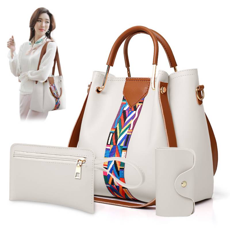 Juego de Carteras Bolsos 3 Piezas Blanco IK1 KELLER