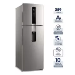 ELECTROLUX - Refrigerador Electrolux Top Freezer Efficient con AutoSense Inox Look 389L IW43S