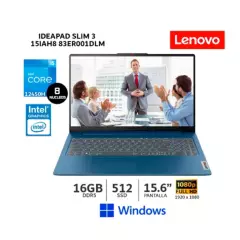 LENOVO - Laptop Lenovo IdeaPad Slim Intel Core i5 12°Gen16GB RAM 512GB SSD 156” FHD Wind 83ER001DLM