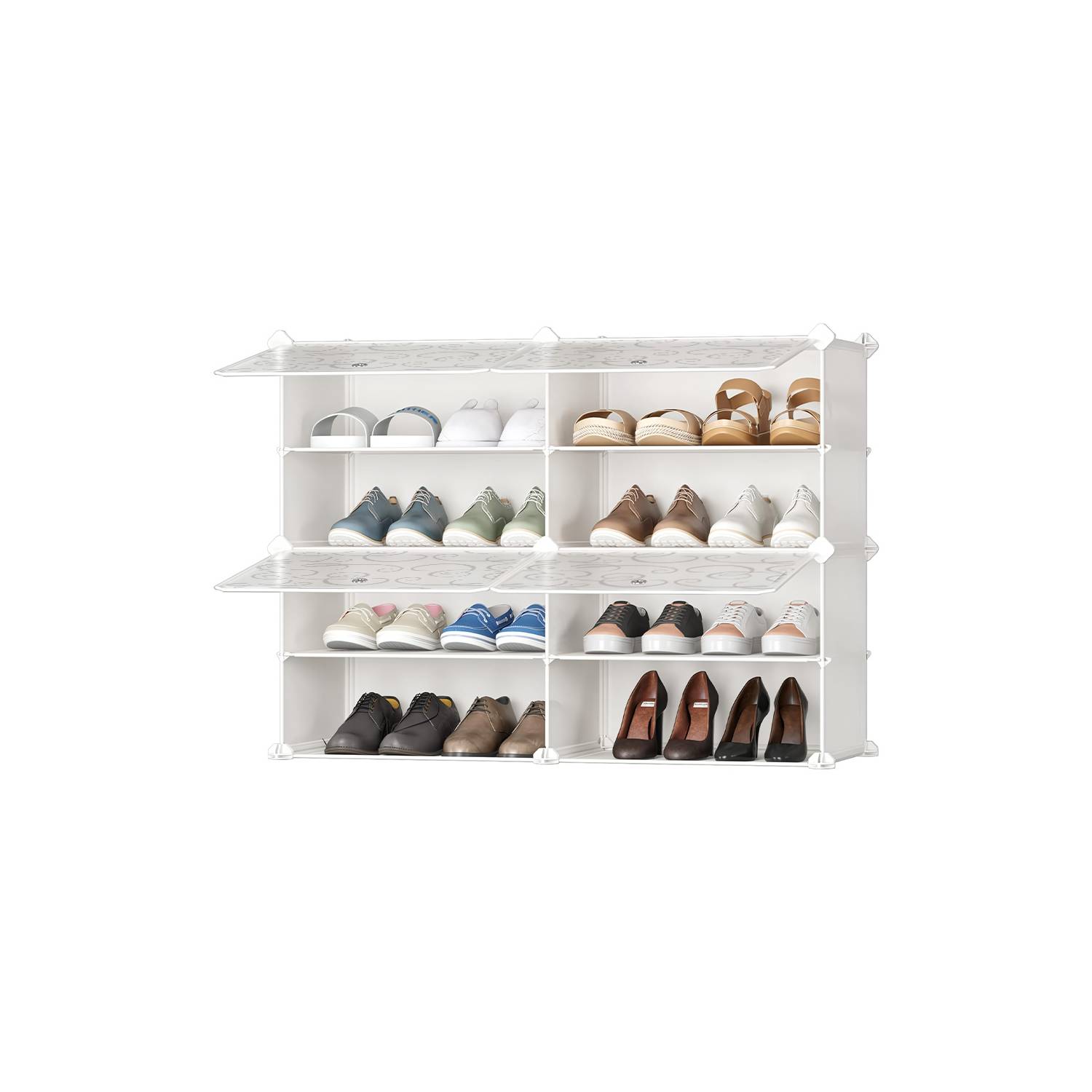 Ripley - ZAPATERA ORGANIZADORA 4 NIVELES BLANCO + ESTANTE ORGANIZADOR DE  ROPA