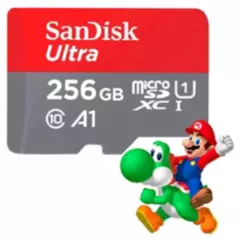SANDISK - Memoria Sandisk Ultra 256GB Nintendo Switch UHS-I 150MBs GrisRojo