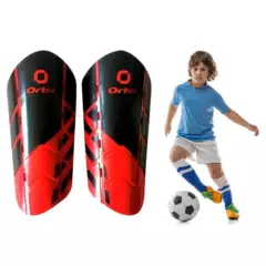 ORBIT - Canillera para Fútbol Rojo Talla S - Niños