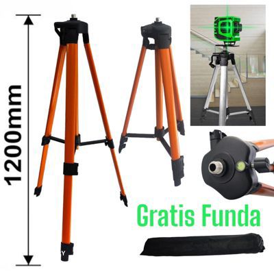 Trípode para Nivel Láser Ajustable 5-8 de 1m hasta 120cm Funda