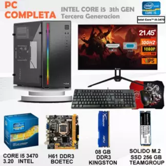 INTEL - Computadora Pc Intel Core i5 3470  Monitor 22 fhd' RAM 8GB SSD 256GB