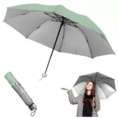 KELLER - Paraguas Plegable Sombrilla de Mano para Sol Lluvia K02 VD