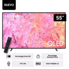 SAMSUNG - Televisor Samsung 55” QLED UHD 4K Smart TV QN55Q60CAGXPE
