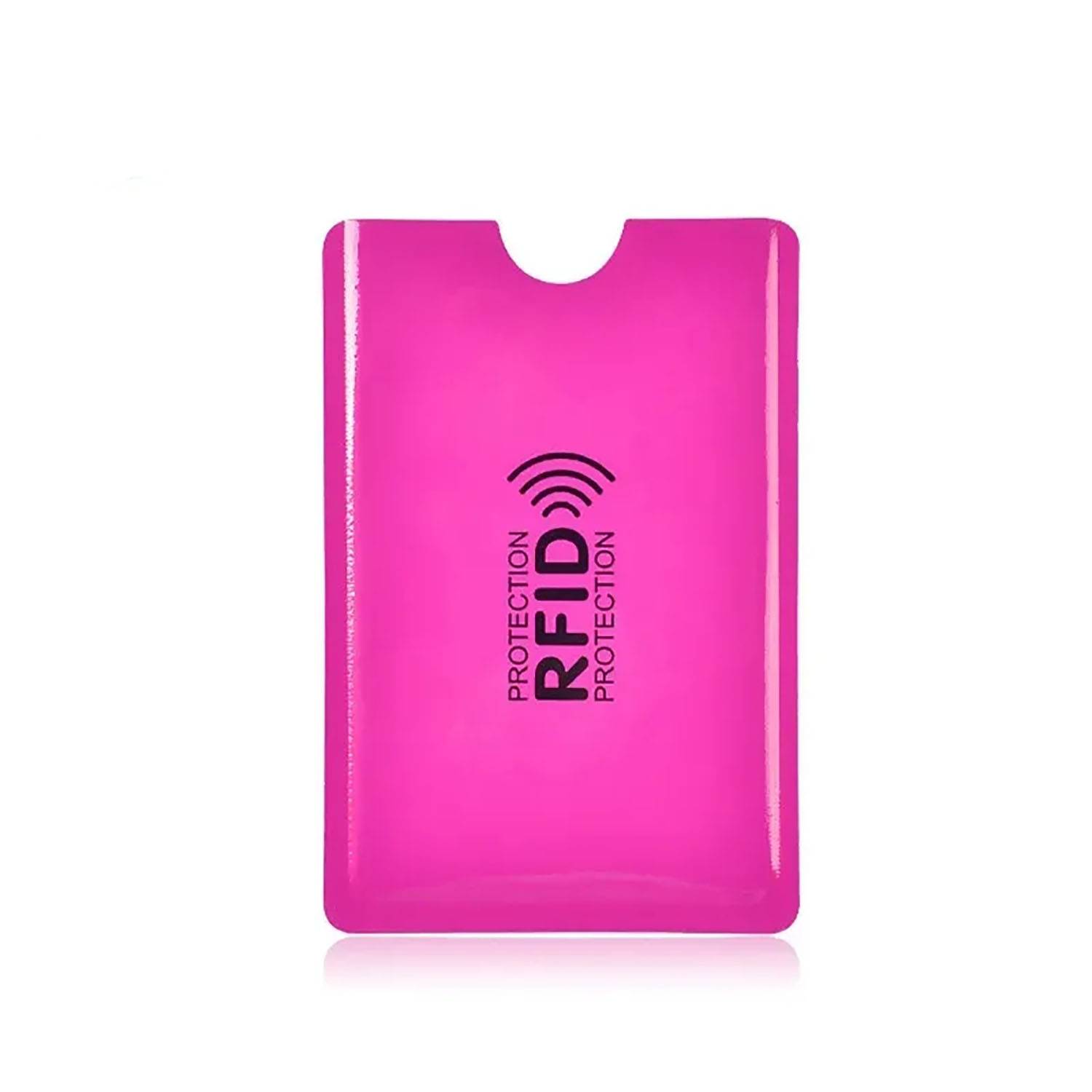 Funda Protectora Tarjeta Crédito RFID Anti robo Pack 3 Piezas Rosado  GENERICO
