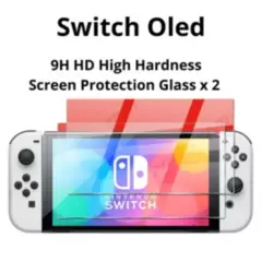 GENERICO - Protector de Pantalla Mica Vidrio Templado Nintendo Switch Oled X 2