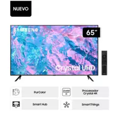 SAMSUNG - Televisor Samsung LED Smart TV 65 Crystal UHD 4K UN65CU7000GXPE