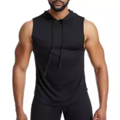 ZIMRAHYG - Chaleco de capucha de fitness para hombres ropa seca rápida