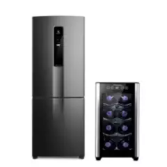 ELECTROLUX - Combo: Refrigeradora Bottom Freezer  485L (IB54B) + Cava de Vinos (ERW082XAMB) Electrolux
