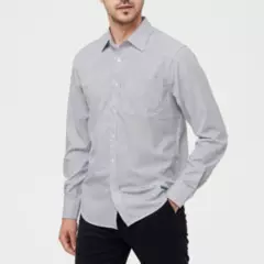 ZIMRAHYG - Camisa manga larga hombre camisas de vestir camisa polo
