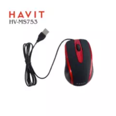 HAVIT - Mouse Alámbrico HAVIT HV-MS753 Sensor Óptico con conector USB - RDBK