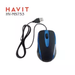 HAVIT - Mouse Alámbrico HAVIT HV-MS753 Sensor Óptico con conector USB - AZBK