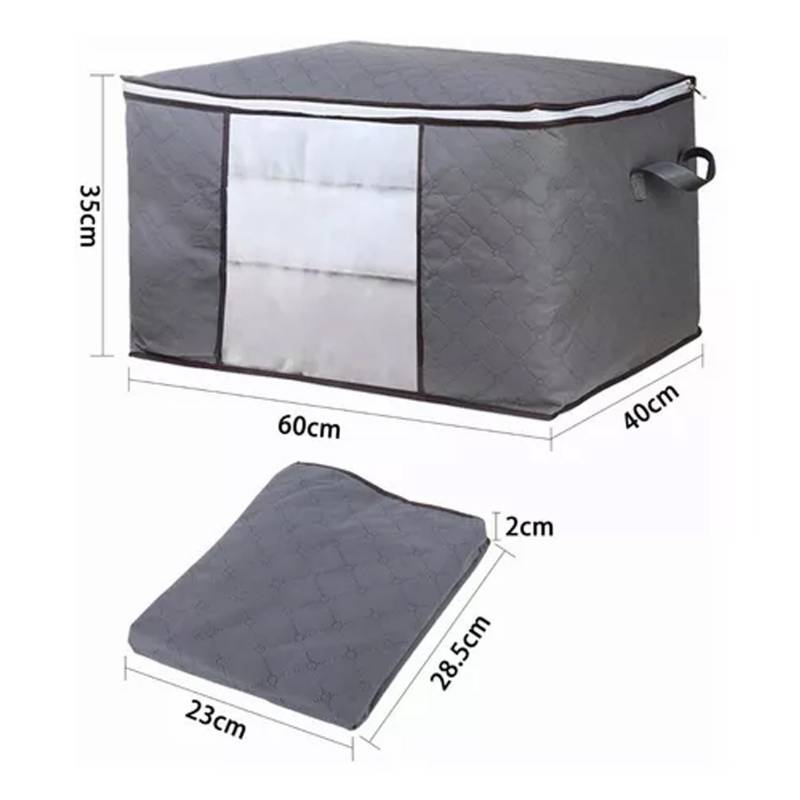 4PCS 60x40x35cm Organizador Clasificación Bolsillos Ropa Edredón