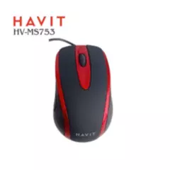 HAVIT - Havit HV-MS753 Mouse Alámbrico con Sensor Óptico de 1000DPI - RDBK