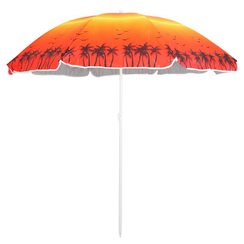 Sombrilla de Playa Grande para Sol 175cm Naranja Y83 KELLER