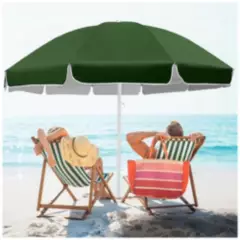 KELLER - Sombrilla de Playa Grande para Sol 180cm Verde 0Y1