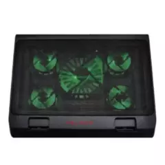 XBLADE - Cooler Xblade P/Notebook Glacius 17" 5 Fan Usb Green Light Black