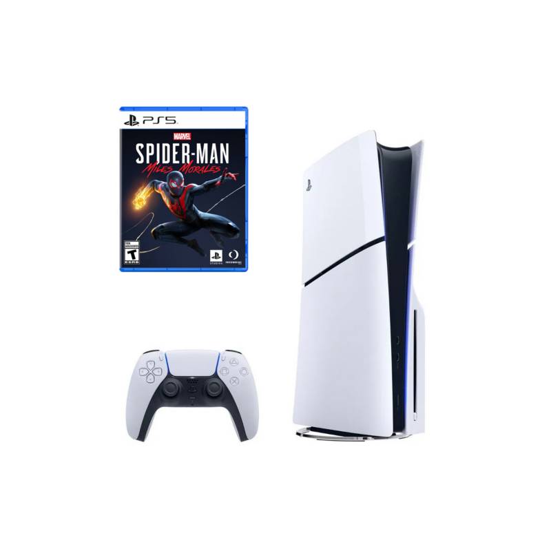 SONY - Consola Playstation 5 Slim Lectora de Discos + Spiderman Miles Morales
