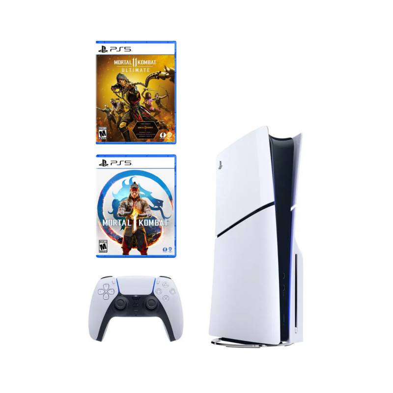 SONY - Consola Ps5 Slim Lectora de Discos + MK 1 + Mortal Kombat 11 Ultimate