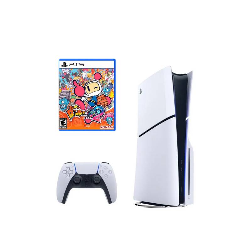 SONY - Consola Playstation 5 Slim Lectora de Discos + Bomberman 2