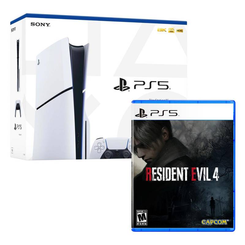 SONY - Consola Playstation 5 Slim Con Lector De Discos + Resident Evil 4