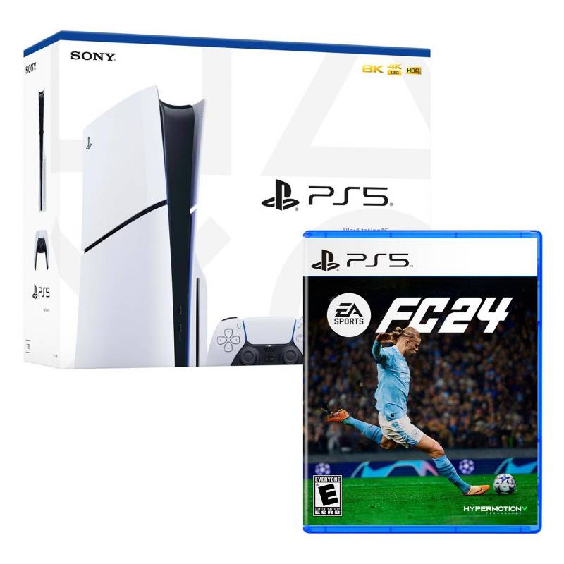 SONY - Consola Playstation 5 Slim Con Lector De Discos + Ea Sports Fc 24