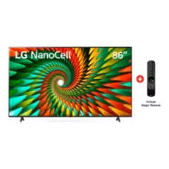 LG - Televisor 86" NanoCell  Smartv ThinQ Al 4k  86NANO77SRA-Negro