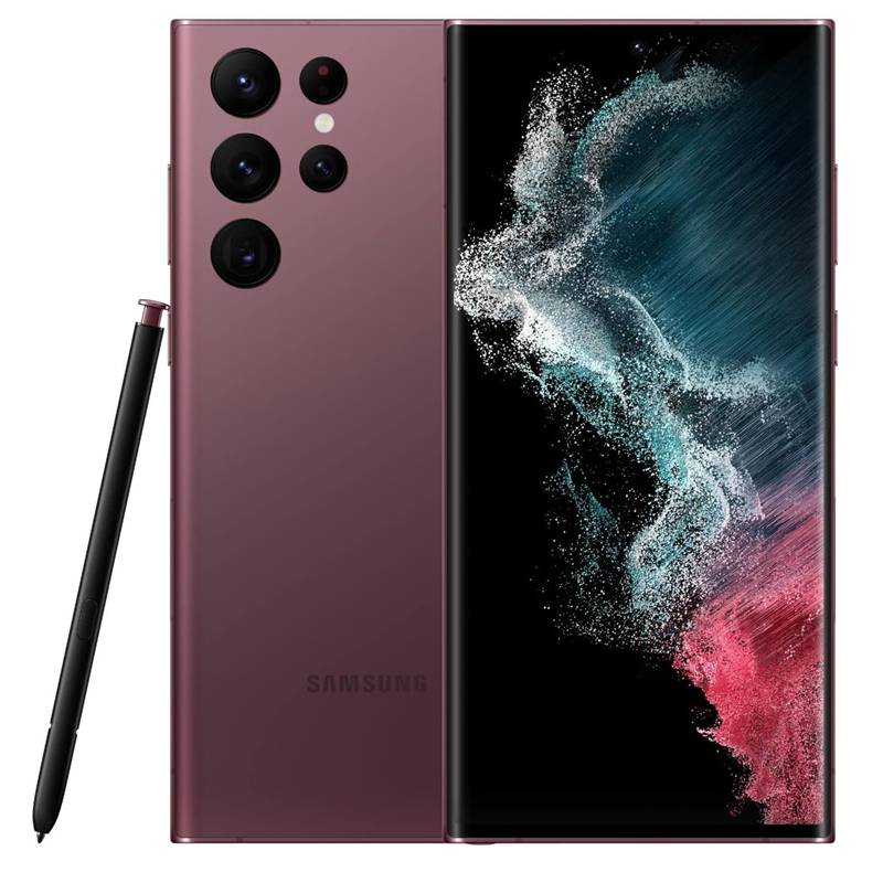 SAMSUNG - Samsung Galaxy S22 ultra 5G 128GB SM-S908U1 -Burgundy
