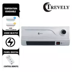 TREVELY - Calentador de Pared TCH-080 2000W con control remoto