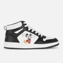 DISNEY - Zapatillas caña alta blanco y negro Mickey Mouse