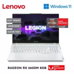 LENOVO - Laptop Lenovo Legion 5 15ACH6A 15.6" WQHD AMD Ryzen 5 5600H 16GB RAM 512GB SSD RX 6600M WIN 11