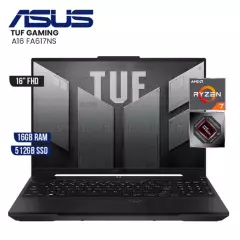 ASUS - Laptop ASUS TUF GAMING A16 FA617NS- AMD RYZEN 7 7735HS, 16GB, 512GB, RX 7600S 8GB, 16″ FHD, W11