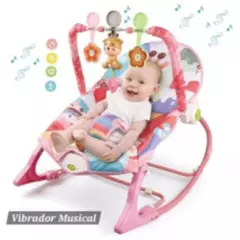 IBABY - Silla Mecedora Hamaca Vibradora Musical Rosa