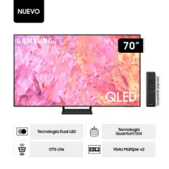 SAMSUNG - TELEVISOR SAMSUNG QLED 70 UHD 4K SMART TV QN70Q65CAGXPE - NEGRO
